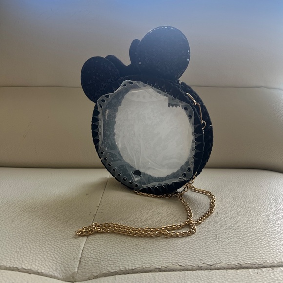 Minnie Mouse Ears Fun Purse, Clear with black and red bow - Picture 2 of 2